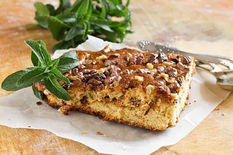 Banana Cake with Chocolate and Nuts in the Oven - Recipes