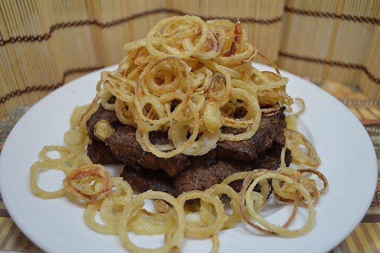 Fried Beef Liver with Onion Rings - Recipes