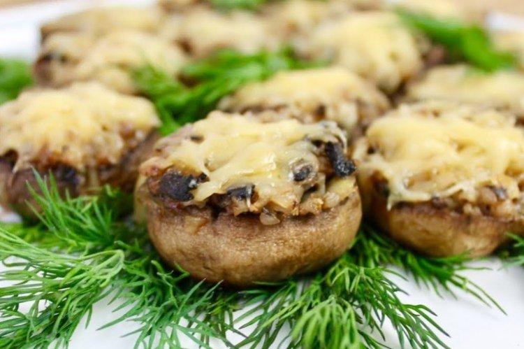 Mushrooms Stuffed with Buckwheat - Recipes