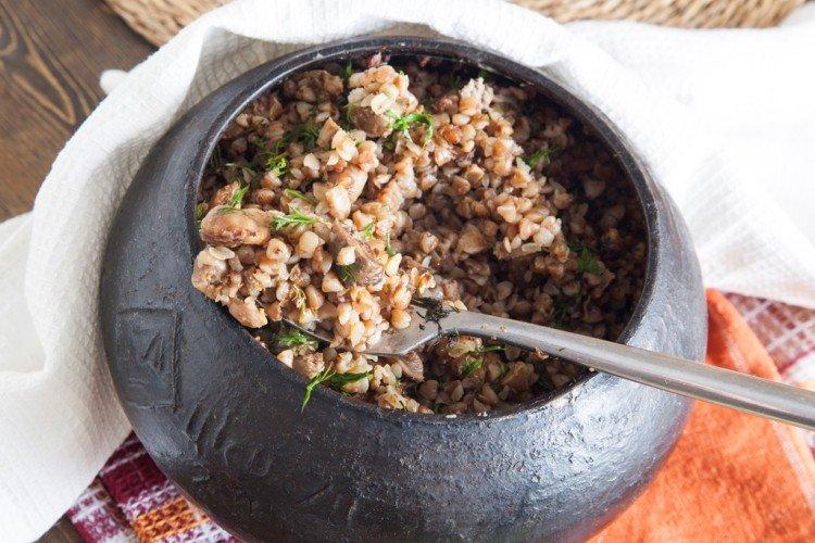 Buckwheat with Chicken Hearts in Pots - Recipes