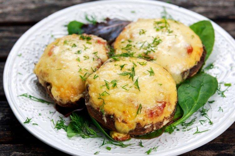 Setas rellenas de queso - recetas