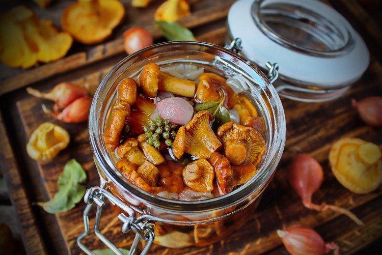 Setas en adobo de aceite - recetas