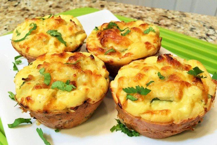 Muffins de pollo con setas - recetas