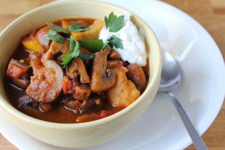 Goulash de setas - recetas