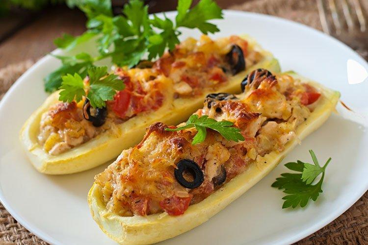 Calabacín con arroz y champiñones - Recetas de platos de calabacín