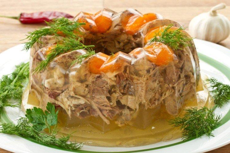 Aspic with Meat - Recipes