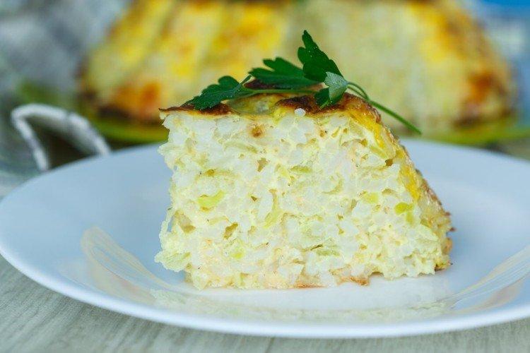 Gratinado de arroz y calabacín - Recetas de platos de arroz