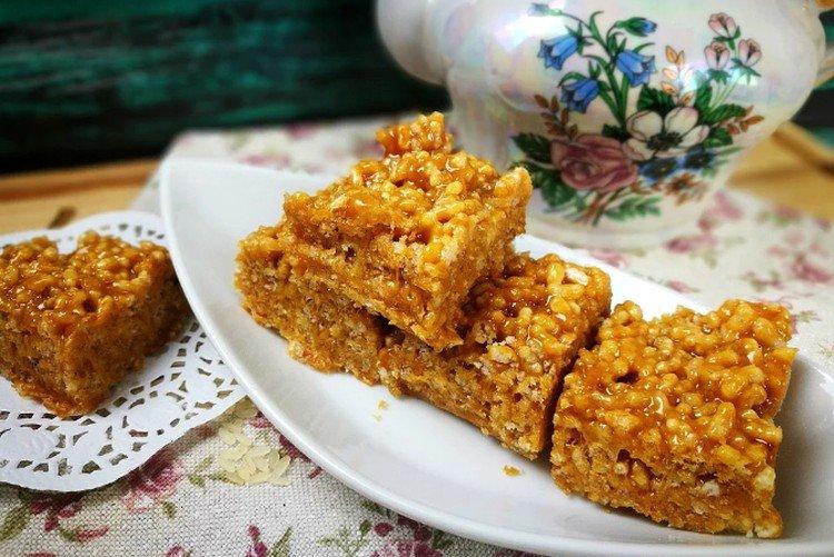 Arroz inflado caramelizado - Recetas de platos de arroz