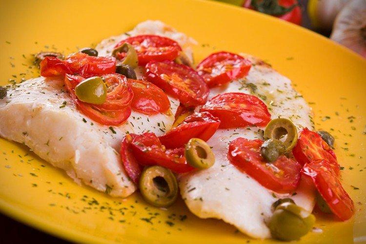 Fish with Tomatoes and Olives - Recipes