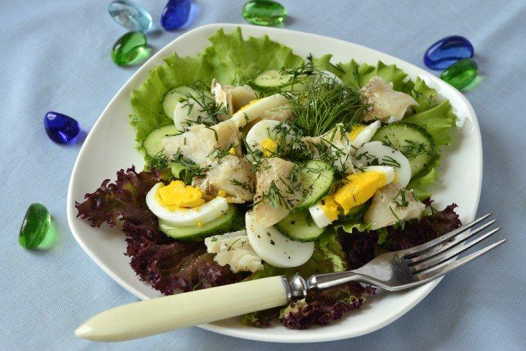 Salad with Fish and Cucumbers - Recipes
