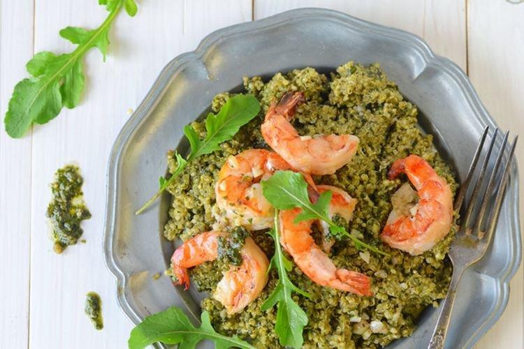 Quinoa with Shrimp and Pesto - Recipes