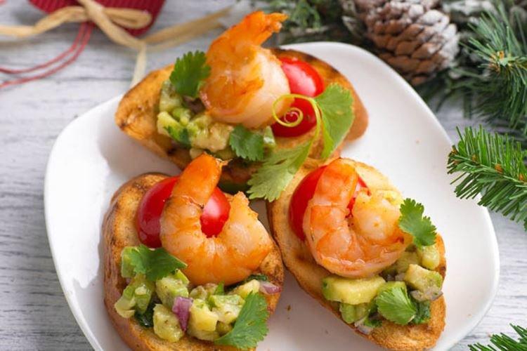 Bruschetta with Shrimp and Guacamole - Recipes