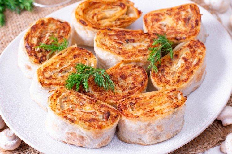 Lavash Rolls with Potatoes - Oven Dishes Recipes