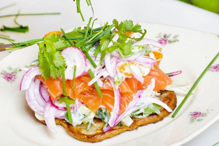 Snack-Sandwiches mit Lachs - Rezepte