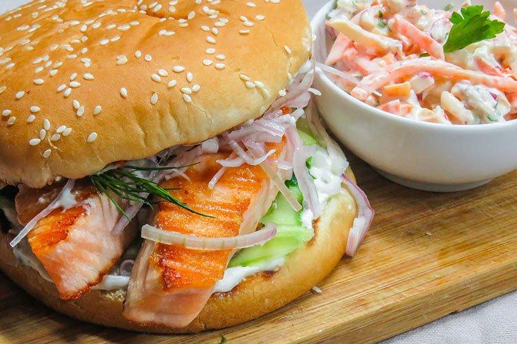 Hamburger mit Lachs - Rezepte