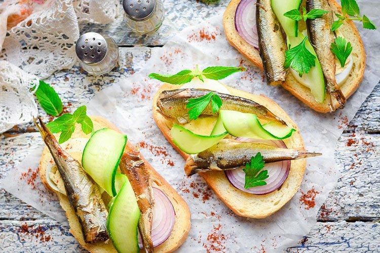 Sprat Sandwiches with Feta Cheese - Recipes