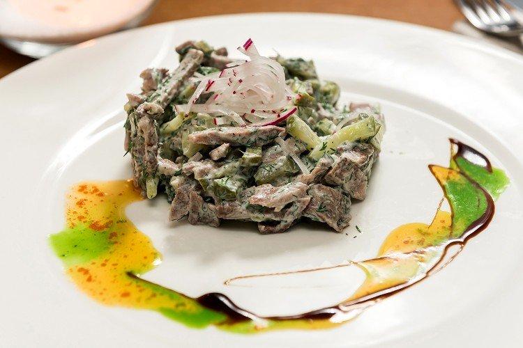 Beef Salad with Peas and Pickled Cucumbers - What to Cook with Beef Recipes