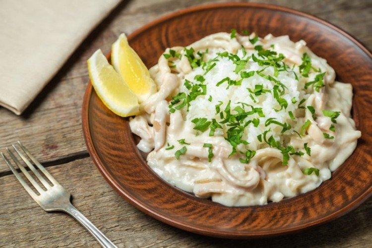 Squid in Sour Cream - What to Cook with Squid Recipes
