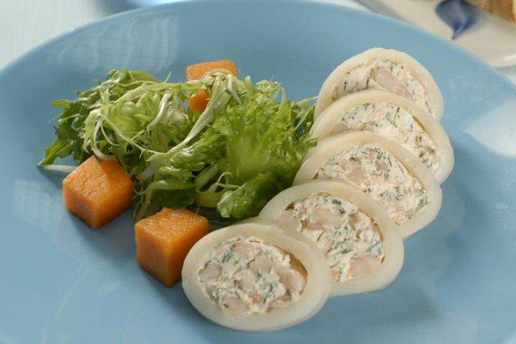Squid with Cottage Cheese and Shrimp - What to Cook with Squid Recipes