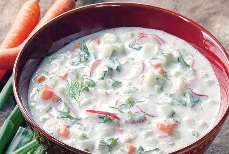 Mediterranean Okroshka with Squid - What to Cook with Squid Recipes