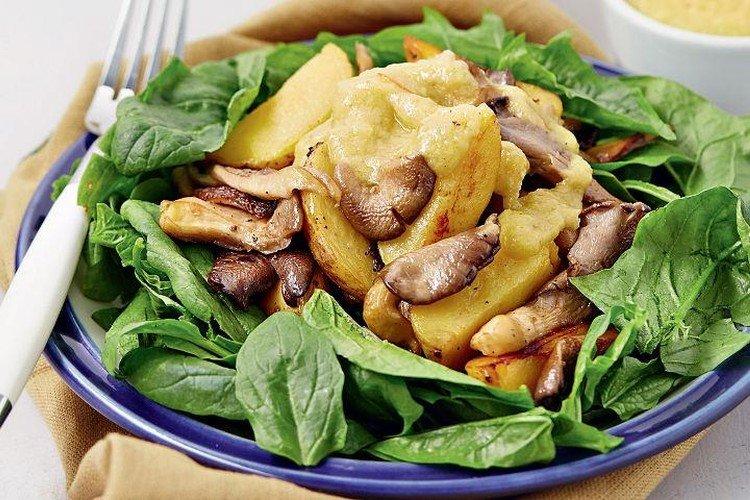 Potato Salad with Oyster Mushrooms - Potato Recipes