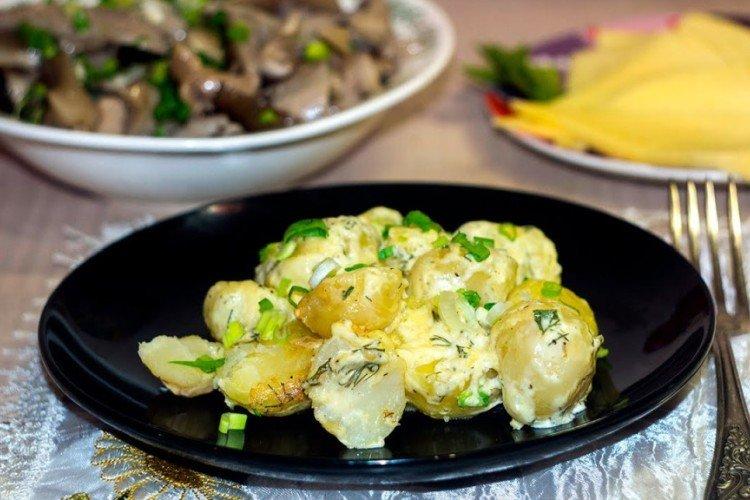 Warm Potatoes in Sour Cream Sauce - Potato Recipes