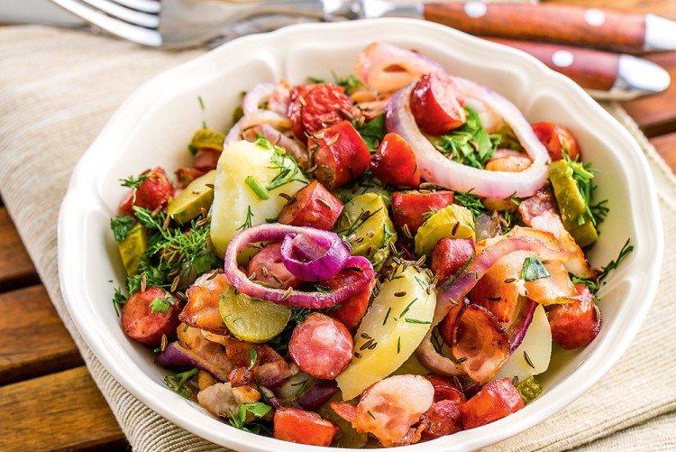 Potato Salad with Smoked Meats - Potato Recipes