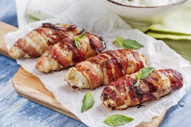 Rollitos de pollo con tocino - Qué cocinar con pollo
