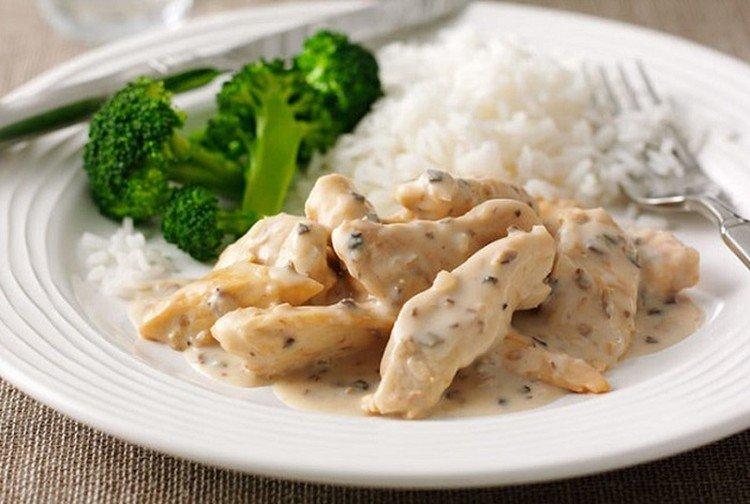 Pollo en salsa cremosa con mostaza - Qué cocinar con pollo