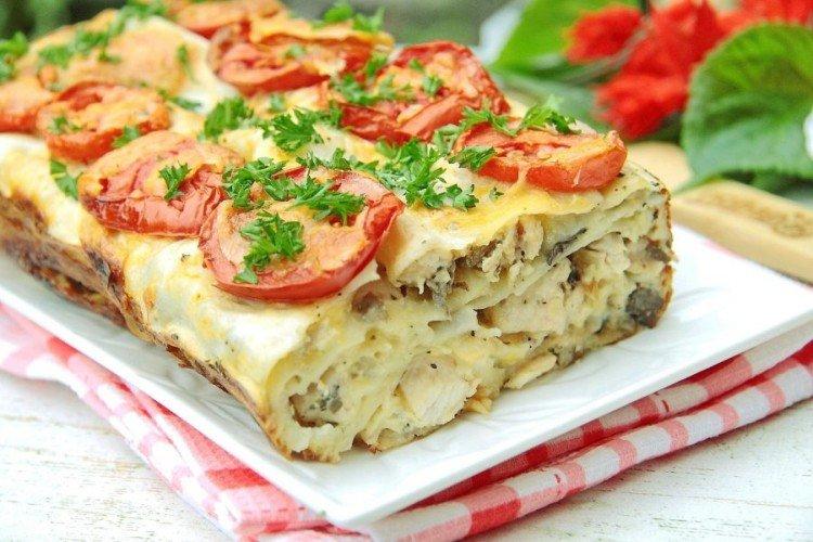 Pour-Over Pie in Lavash with Ground Chicken - What to Cook with Ground Chicken