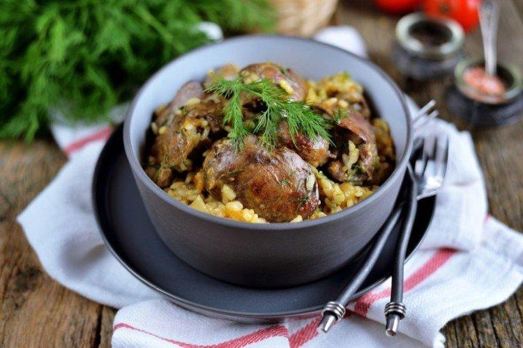 Rice with Chicken Liver and Celery - What to Cook with Chicken Liver