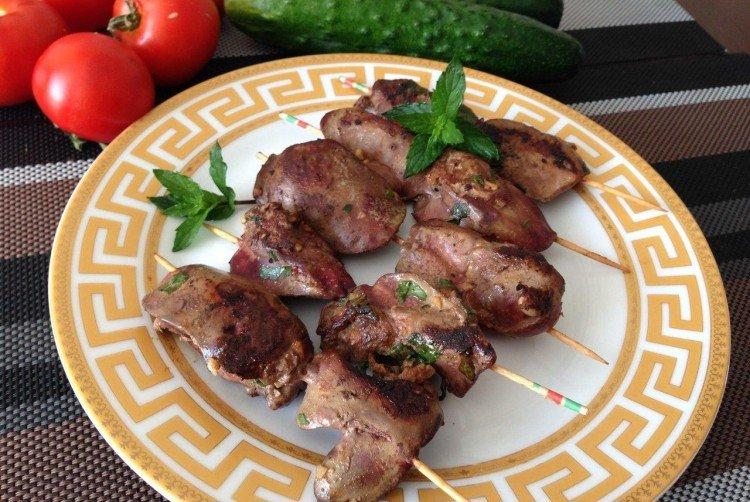 Chicken Liver and Heart Skewers - What to Cook with Chicken Liver