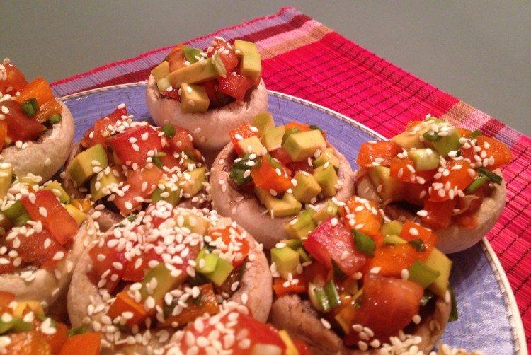 Mushrooms Stuffed with Vegetables - What to Cook with Mushrooms Recipes