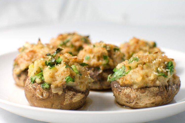 Mushrooms Stuffed with Chicken - What to Cook with Mushrooms Recipes