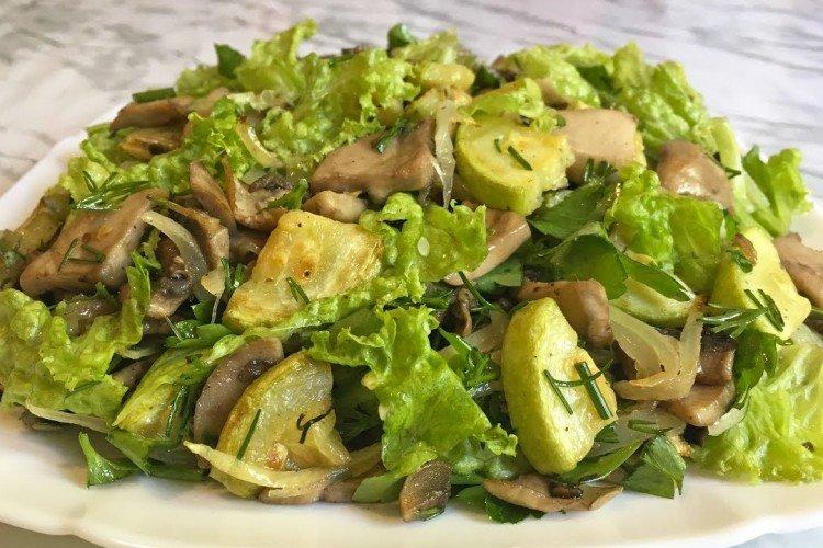 Warm Mushroom and Zucchini Salad - What to Cook with Mushrooms Recipes