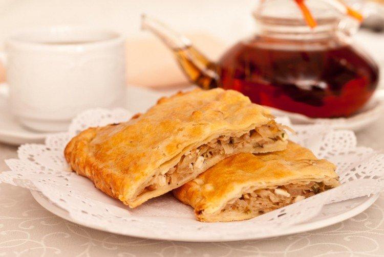 Puff Pastry Pie with Meat and Cabbage - What to Cook with Puff Yeast Dough