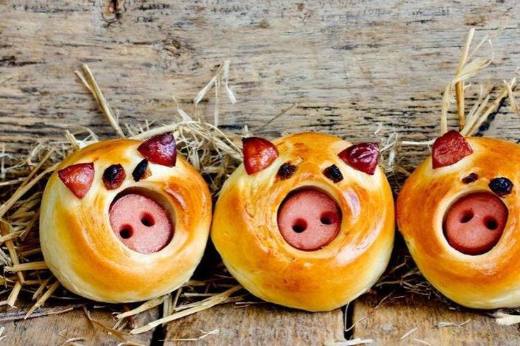 Aperitivo infantil Cerditos en manta - Recetas para el cumpleaños de un niño