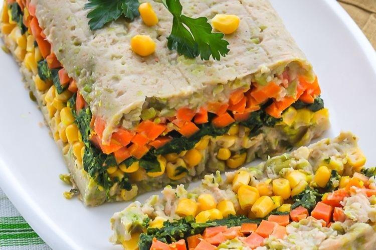 Gratinado de verduras de colores - Recetas para el cumpleaños de un niño