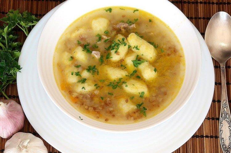 Buckwheat Soup with Potato Dumplings - What to Cook for a Child's Lunch Recipes