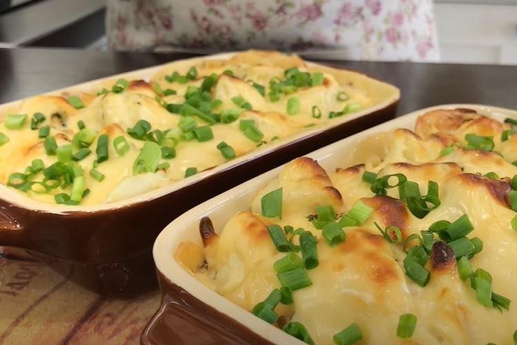 Cauliflower with Herbs and Cheese in the Oven - Step-by-Step Recipes with Photos