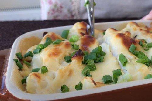 Cauliflower with Herbs and Cheese in the Oven - Step-by-Step Recipe
