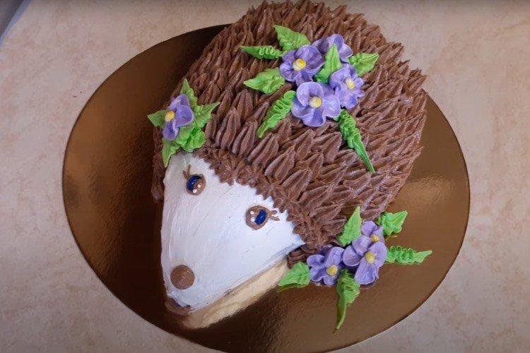 DIY Kids' Hedgehog Cake - Step-by-Step Recipe with Photos