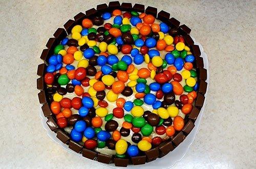 DIY Kids' M&M's and Kinder Chocolate Cake - Step-by-Step Recipe