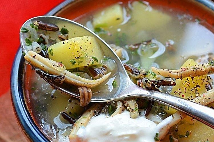 Diät-Suppe mit Tintenfisch - Rezepte