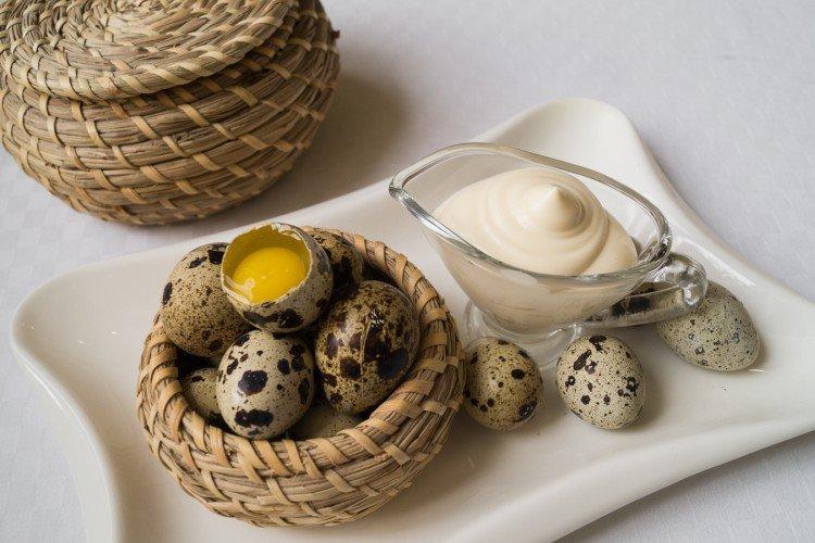 Hausgemachte Mayonnaise mit Wachteleiern - Rezept zur Zubereitung