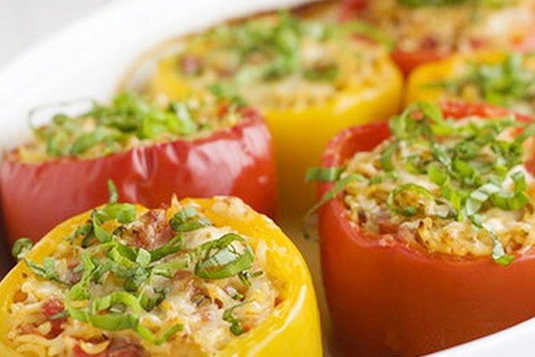 Pimiento relleno de carne y arroz - recetas