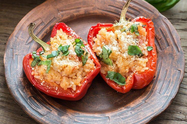 Pimiento relleno de carne picada y sésamo - recetas