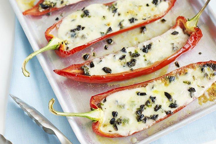 Pimiento relleno de requesón - recetas