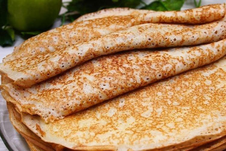 Crepes de Cuaresma con levadura fresca