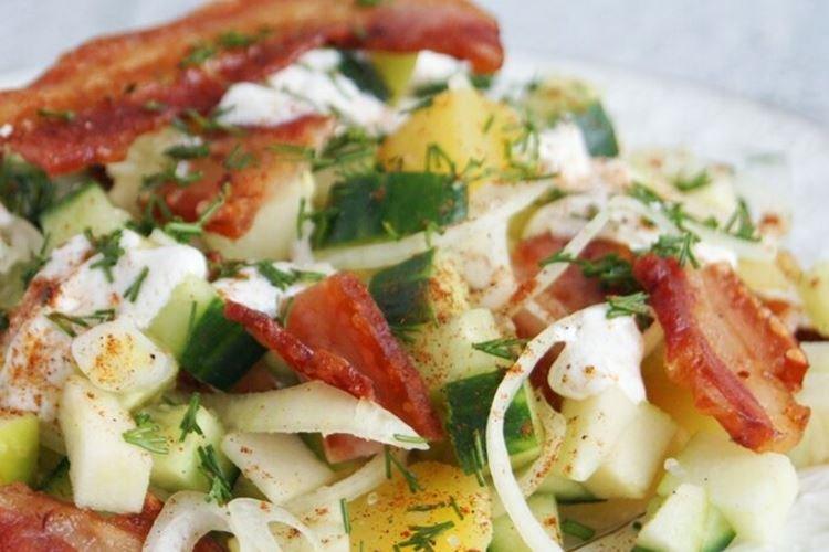 Ensalada de patata con panceta